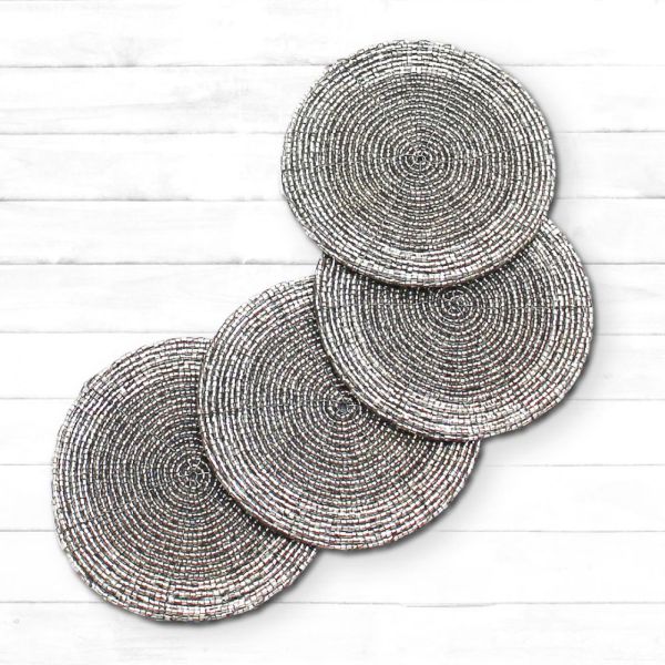 Bliss Set Of 4 Coasters Silver